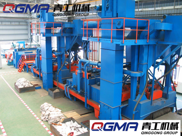 钢板预处理线抛丸机