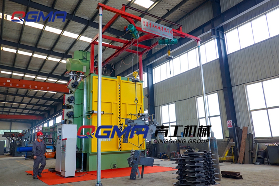 焊接件吊钩式除锈机