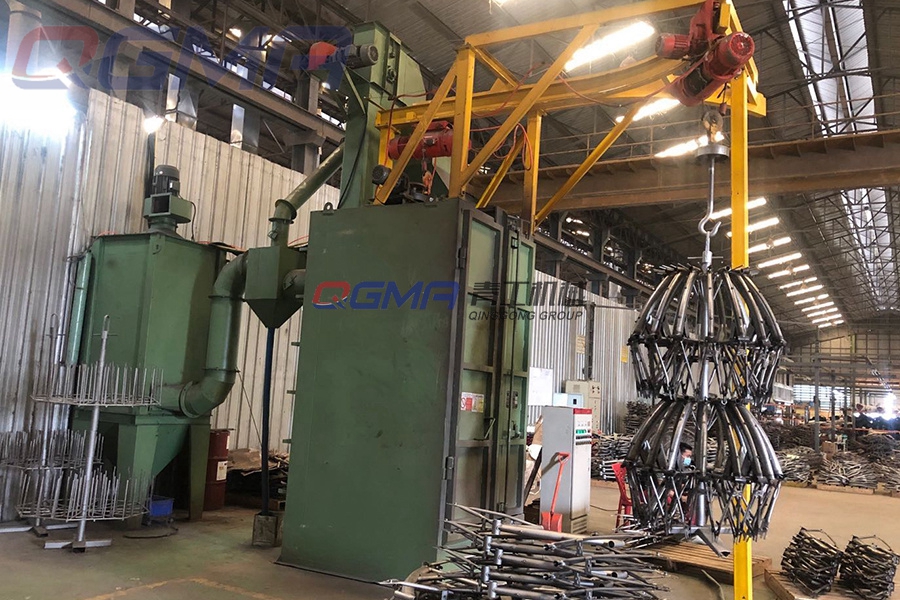 自行车车架吊钩式除锈机