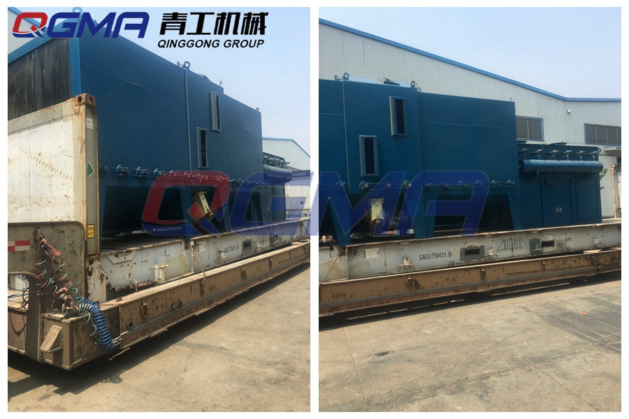 青工机械通过式抛丸清理机装车发往墨西哥 青工机械通过式抛丸清理机装车发往墨西哥