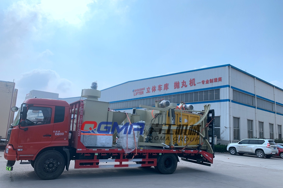 浙江双吊钩式抛丸机装车发货中——青工机械