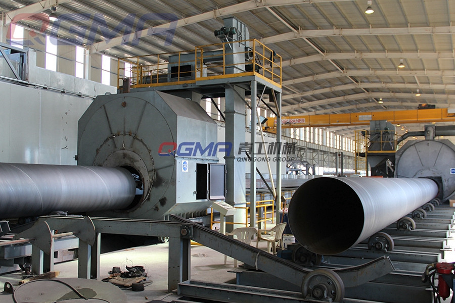 防腐钢管通过式抛丸机