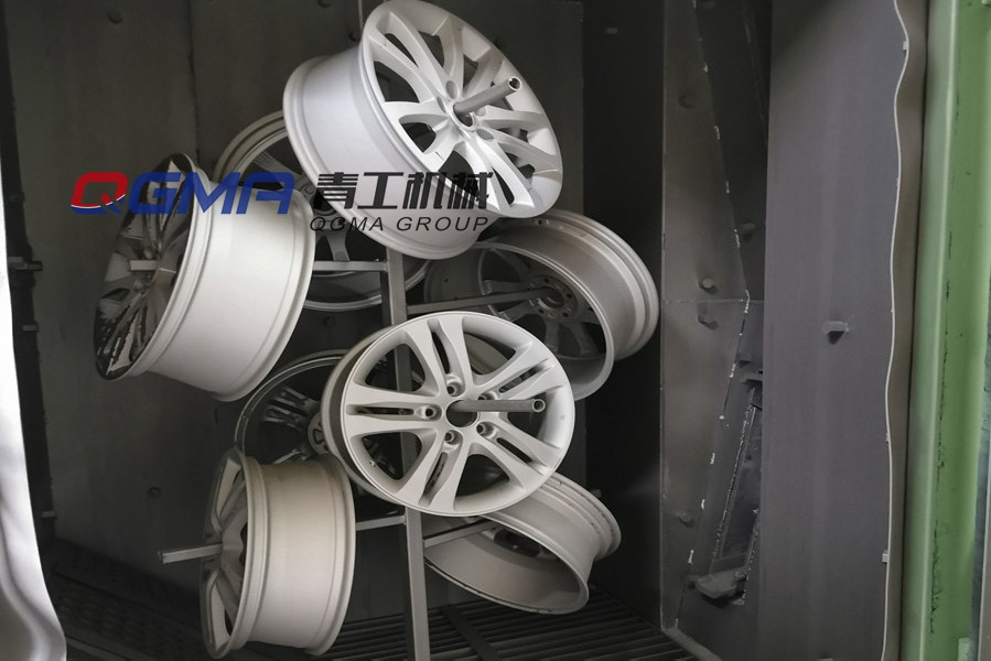 汽车轮毂吊钩式除锈机